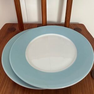 Set of 2 IKEA 365 Susan Pryke Blue Turquoise Salad Bread Dessert Plate